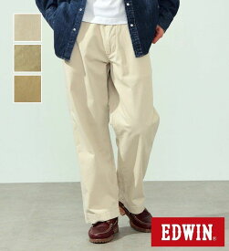 【エドウイン公式】KHAKIS ワイドストレートチノパンツ EDWIN エドウィン