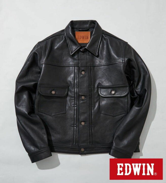 楽天市場】【エドウイン公式】シープスキン レザージャケット EDWIN 