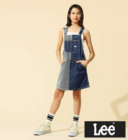 【Lee公式】【130-160cm】キッズオーバーオールスカート クレイジーパターン リー