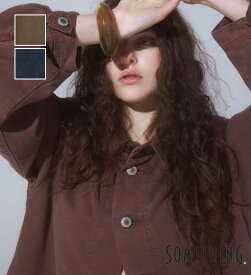【サムシング公式】【GISELe10月号掲載】atelier SOMETHING drape SHACKET/ドレープシャツジャケット レディース