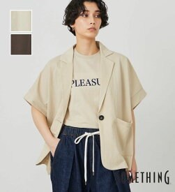 【サムシング公式】【SALE★20％OFF】SOMETHING ミドルスリーブシアージャケット レディース 軽アウター