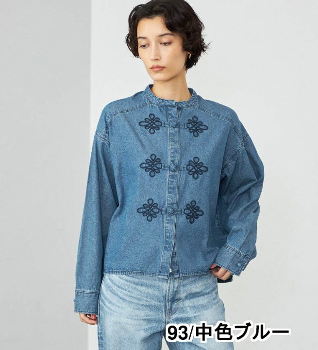 楽天市場】【サムシング公式】SOMETHING刺繍チャイナデニムシャツ 