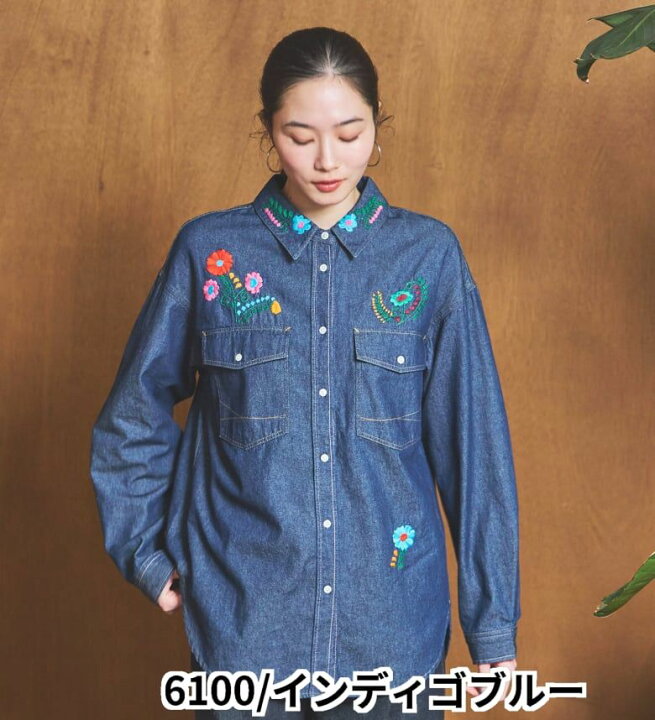 楽天市場】【サムシング公式】SOMETHING 刺繍ビッグデニムシャツ 