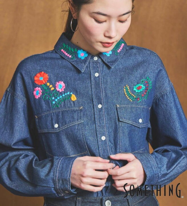 楽天市場】【サムシング公式】【SALE☆28％OFF】SOMETHING 刺繍ビッグ 