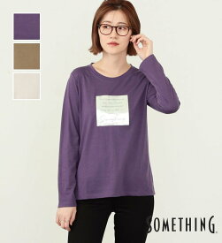 【サムシング公式】【GW SALE★50％OFF】フォイルプリント長袖Tシャツ SOMETHING レディース