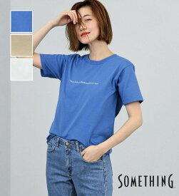 【サムシング公式】SOMETHING コンセプトロゴ半袖Tシャツ レディース