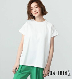 【サムシング公式】SOMETHING モックネック半袖Tシャツ レディース トップス カットソー