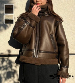 【アルファ公式】【SALE★50％OFF】B-3フェイクムートン ショートブルゾン レディース ALPHA INDUSTRIES