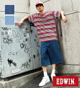 【エドウイン公式】【SALE★30％OFF】【WEB限定】ユニセックス EDWIN STEPMARK ワイドペインターデニムショートパンツ EDWIN エドウィン