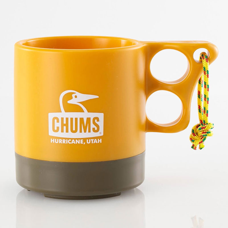 CHUMS お気に入 チャムス BBQ 焚火 マグカップ キャンパーマグカップ CH62-1244 Camper Mug ※1点までの販売 Mustard Khaki Cup 即出荷