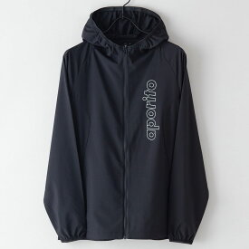 アポリト ジャケット ジャージ メンズ 速乾ストレッチパーカー 206227006 ブラック APORITO SPORTS WEAR