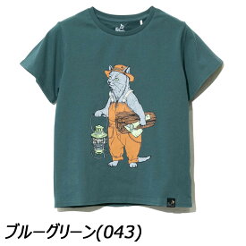 ゴースローキャラバン go slow caravan KIDS USA/C オーバーオールキャンパー猫TEE 391925 Tシャツ キッズ 半袖