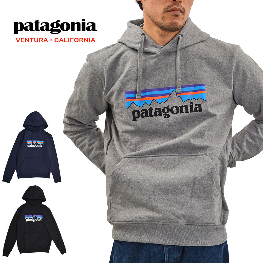 Patagonia パタゴニア パーカー メンズ 39539 ブラック ネイビー グレー M’s P-6 Logo Uprisal Hoody ロゴ  アップライザル フーディ プルオーバー | BASE 【ベース】