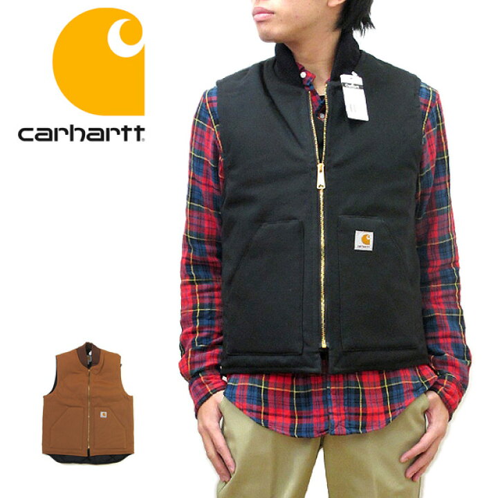 楽天市場】カーハート ベスト Carhartt V01 ダック ベスト 裏地 