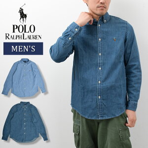 �y�����Y�zPOLO RALPH LAUREN �|���E�����t���[���� �V���c 703283 713843 ONE POINT PONY DENIM SHIRT CHAMBRAY SHIRT �����|�C���g�|�j�[ �f�j���V���c �V�����u���[�V���c