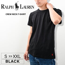 ラルフローレン Tシャツ メンズ 半袖 ブランド POLO RALPH LAUREN RL65 丸首 無地 綿100% 黒 白 ポニー ロゴ 刺繍