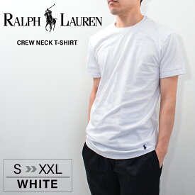 【最大2000円オフクーポン スーパーSALE】ラルフローレン Tシャツ メンズ 半袖 ブランド POLO RALPH LAUREN RL65 丸首 無地 綿100% 黒 白 ポニー ロゴ 刺繍