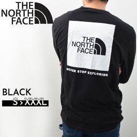 ノースフェイス メンズ 長袖Tシャツ ロンT THE NORTH FACE バックプリント ロゴ NF0A811N クルーネック ボックスロゴ NSE