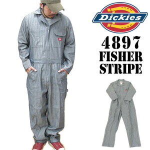 yX[p[SALEIő2000~N[|zDickies fBbL[Y Ȃ 4897 48977 Ȃ tBbV[XgCv Ȃ ciM DELUXE COVERALL FISHER STRIPE jtH[ ƒ d