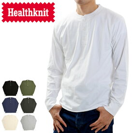 Healthknit ヘルスニット Tシャツ ヘンリーネック 長袖 906L MENS HENRY NECK L/S T-SHIRT