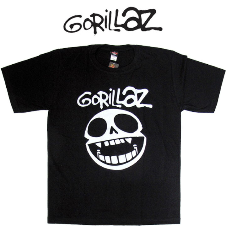 楽天市場】Gorillaz ゴリラズ バンドTシャツ 半袖 BG-0018-BK BAND 