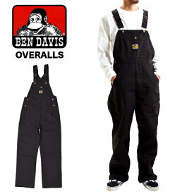 ベンデイビス オーバーオール BEN DAVIS BIB OVERALL 404 大きいサイズ 40 44 作業着 作業服 黒