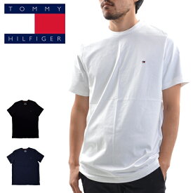 トミーヒルフィガー tシャツ 半袖Tシャツ メンズ ワンポイント ロゴ 09T3139 TOMMY HILFIGER ベーシック コットン コア フラッグ 大きいサイズ 無地