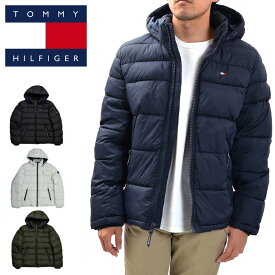 トミーヒルフィガー ダウンジャケット TOMMY HILFIGER 158AN508 クラシック フード ジャケット ダウン 中綿 大きいサイズ 黒 紺 深緑 冬 アウター