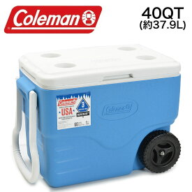 クーラーボックス コールマン Coleman 40QT ホイールクーラー 37.9L 大型 6240A718G ハードクーラー キャスター付き ハードクーラー アウトドア キャンプ 保冷力3日