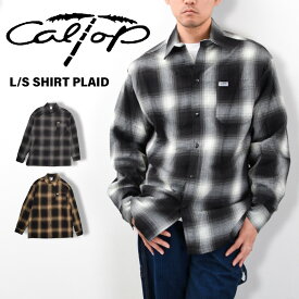 キャルトップ CALTOP シャツ 長袖 オンブレチェック メンズ チェック 長袖シャツ ワークシャツ カジュアルシャツ #2000 LS オーバーサイズ ビッグシルエット