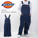 ディッキーズ Dickies オーバーオール デニム メンズ 作業着 ブランド つなぎ サロペット おしゃれ INDIGO BIB OVERAL…