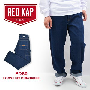 RED KAP bhLbv PD80 Y fjpc JWA L30 LOOSE FIT DUNGAREE EHbV W[Y yC^[pc [Npc bhJbv OX30