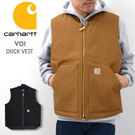カーハート ベスト Carhartt V01 メンズ ダック ワークベスト 裏地 キルティング 中綿 DUCK VEST ワーク…