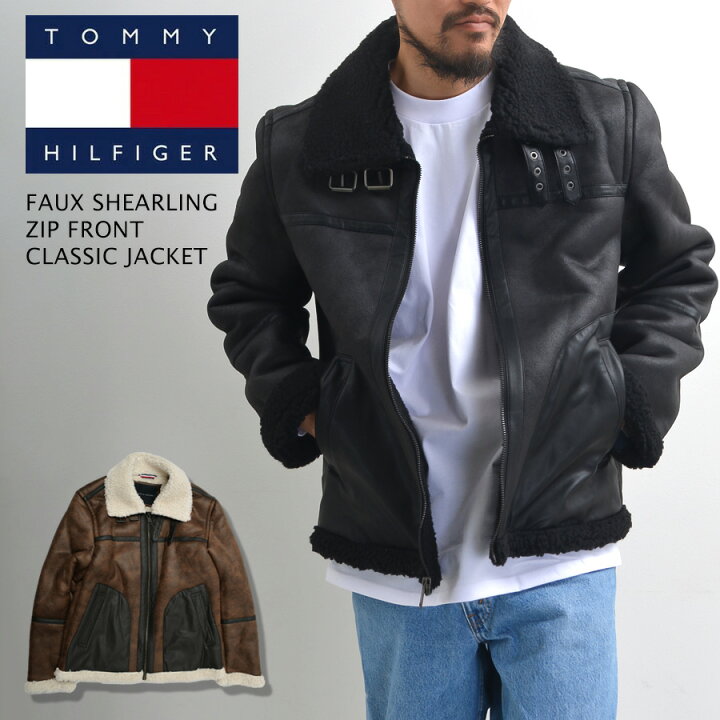 楽天市場】トミーヒルフィガー フェイクレザージャケット メンズ TOMMY 