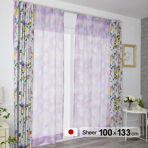 ���{�� �f�B�Y�j�[ �J�[�e���v�����Z�X/�V�[�U���C�g �{�C�� (PRINCESS/See the light voile) ��100×��133cm �E�H�b�V���u�����[�J�[�����ԕi�����E����s���i DisneySheer �V�A�[ ��1������