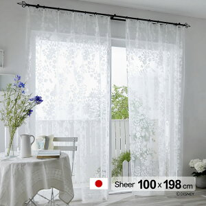���{�� �f�B�Y�j�[ �J�[�e���A���X/�X�E�B�[�g�t�����[ �{�C�� (ALICE/Sweet flower voile) ��100×��198cm �E�H�b�V���u�����[�J�[�����ԕi�����E����s���i DisneySheer �V�A�[ ��1������