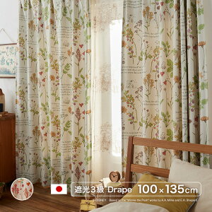 { fBYj[ J[ev[/t tY (POOH/From friends) 100×135cm ՌJ[e(Ռ3) `L EHbVu[J[ԕiEsi Disney ܂̃v[Drape 