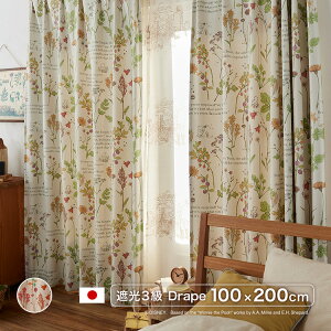 { fBYj[ J[ev[/t tY (POOH/From friends) 100×200cm ՌJ[e(Ռ3) `L EHbVu[J[ԕiEsi Disney ܂̃v[Drape 