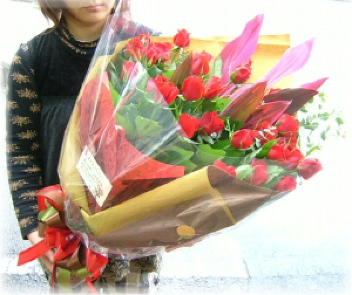 楽天市場 6月の誕生花 ローズ花束花言葉付き10 000円 送料無料 薔薇 写真付きメッセージ選択可 楽ギフ 包装 楽ギフ メッセ 楽ギフ メッセ入力 あす楽対応 いいｈａｎａ倶楽部