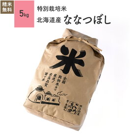 5kg ななつぼし 北海道産 特別栽培米 令和5年産お米 分つき精米 玄米