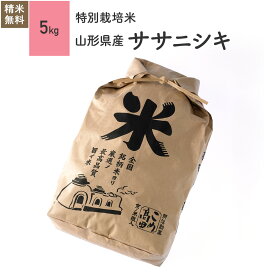 5kg ササニシキ 山形県産 特別栽培米 令和5年産お米 分つき米 玄米