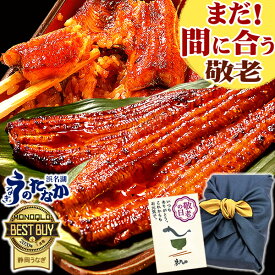 ＼まだ間に合う！／ 敬老の日 プレゼント うなぎ 国産 蒲焼き 食べ物 送料無料 鰻 食品 グルメ 人気 ギフト 誕生日 内祝い 夏ギフト ご褒美 お中元 特大 180〜200g2本 2尾 最強配送 【静岡産 通常 AAA 風呂敷】Ftn2 [2〜3人前]うなぎのたなか