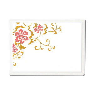 蒔絵 付箋ケース 唐草(白)紙箱入り(付箋入れ ポストイットケース)