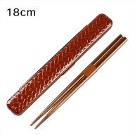 箸・箸箱セット あじろ 春慶（箸18cm）（お弁当箱用 箸セット 箸ケース 和風）