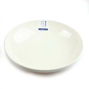 プレート ホワイト 丸深皿 M 電子レンジ対応 食洗機対応 クリーンコート加工 盛皿 撥水 汚れにくい