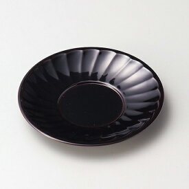 越前漆器 茶托 菊割 溜 5枚 セット 日本製 国産 高級 御祝 ギフト プレゼント 漆塗 松屋漆器 12-05906