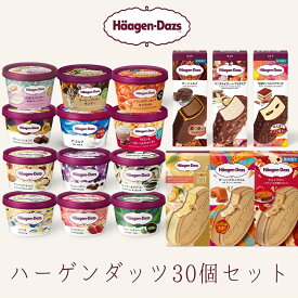 ハーゲンダッツ 30個セット（20種類）ミニカップ クリスピーサンド バー 中身は当店にお任せ お礼 お返し 内祝い 出産祝い お祝 hd