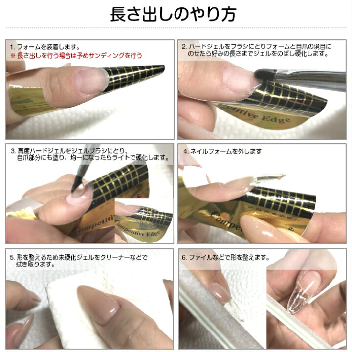 楽天市場 3点セット 長さ出しセット 電動 ネイルマシーン ジェルネイル ハードジェル 30g フォーム付き エクステンション ジェルネイル 用品ならイイネイル