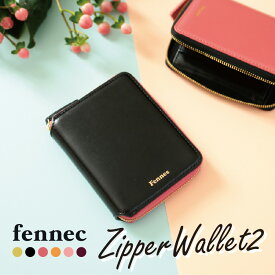 fennec Zipper Wallet 2 フェネック 二つ折り財布 ラウンドファスナー コインケース付き box型小銭入れ 韓国ファッション コンパクト ミニ財布 旅行 女子 クリスマス プレゼント ギフト 韓国ブランド 【送料無料】