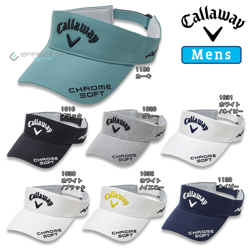 Callaway（キャロウェイ） C22990108 ゴルフウェア ゴルフ バイザー メンズ Tour Visor 22 JM キャップ  ツイルバイザー 吸水速乾 ツアープロ着用 | エフェクティブスポーツ